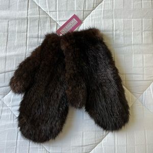 Genuine Mink Mitten by Linda Richards Luxury.